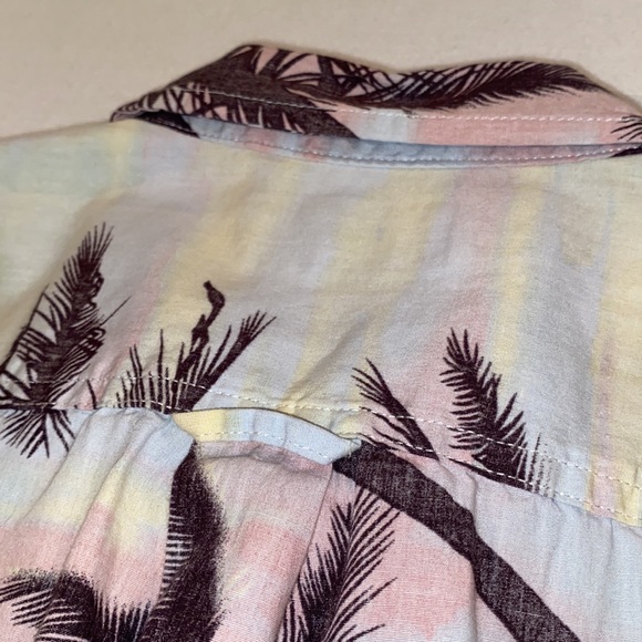 Sun Stylin men’s vintage tropical print short sleeve button down shirt size M - Picture 7 of 7